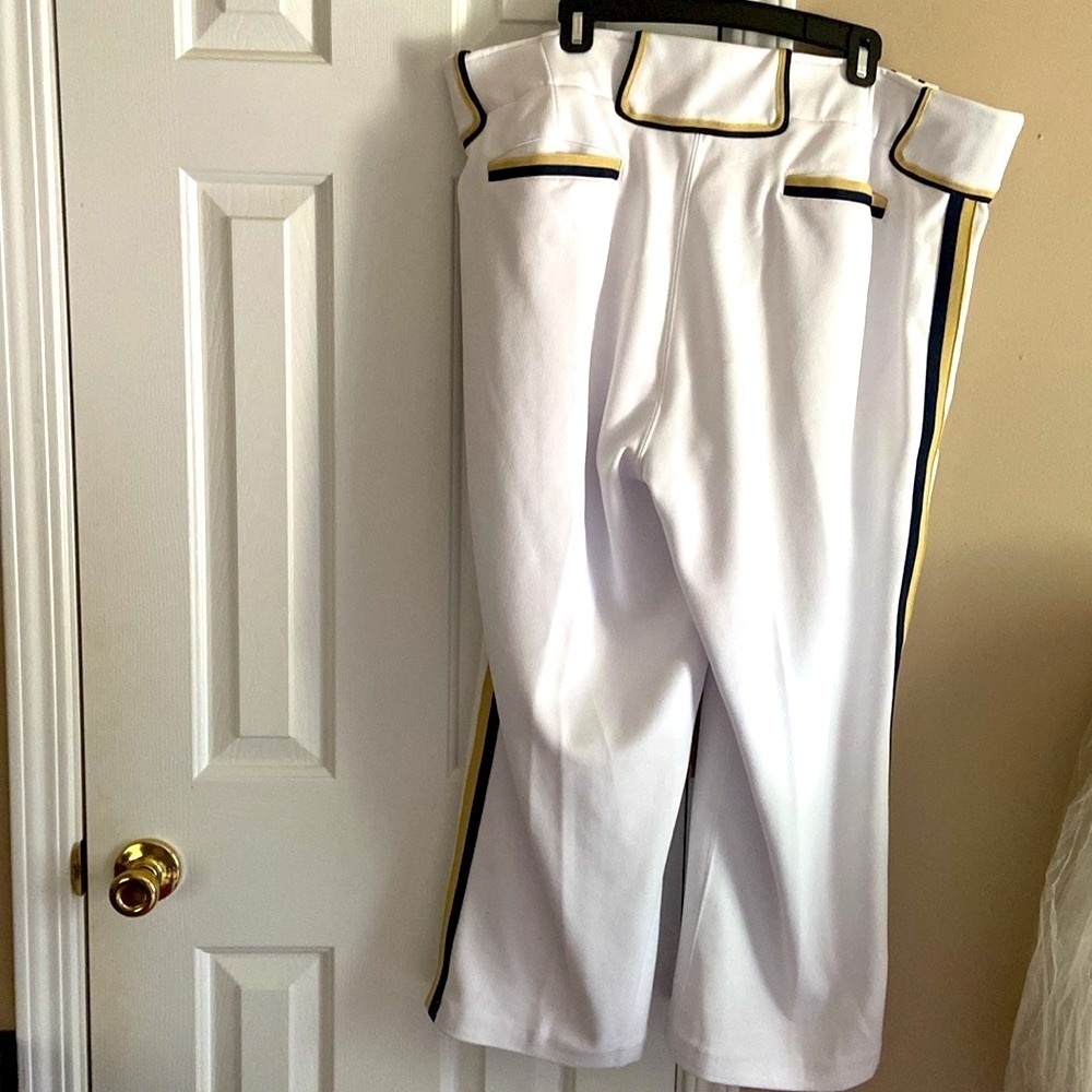 Boombah Men’s White Baseball Softball Pants With Stripes Size W44 X Long - Picture 3 of 4
